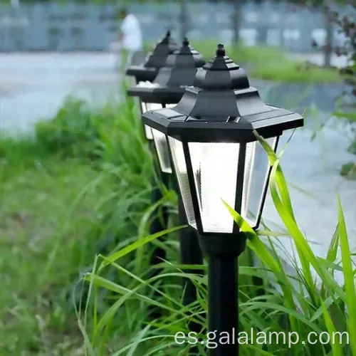 Elegantes luces de linterna solar hexágono vintage